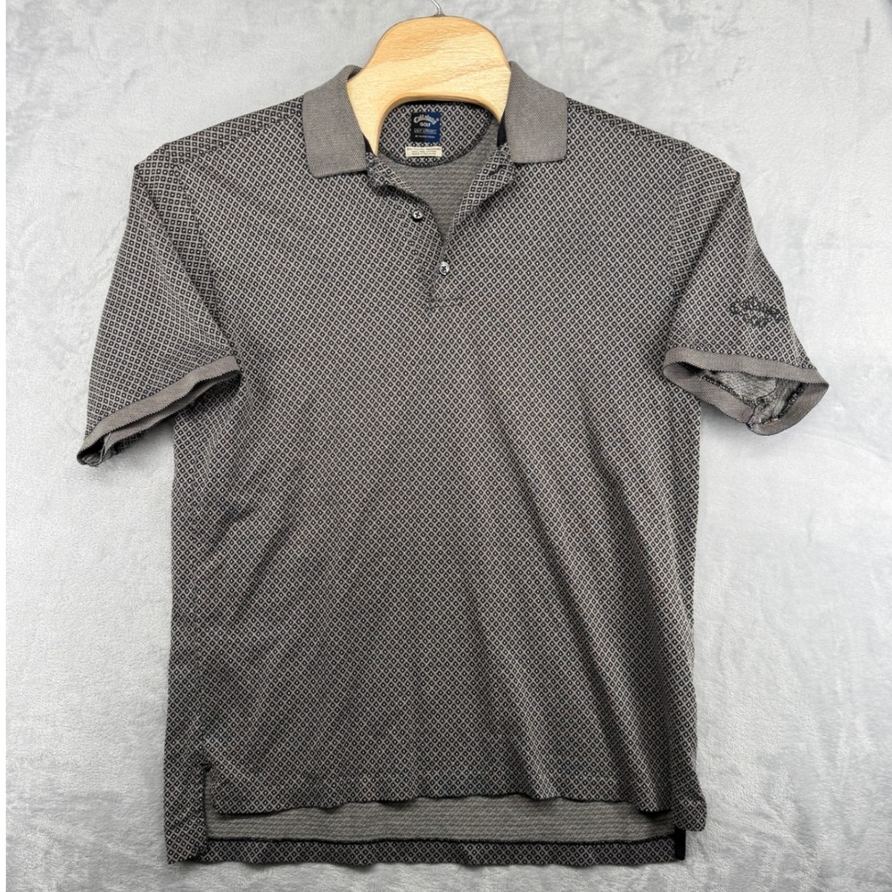 Callaway by Nordstrom Golf Polo Shirt Geometric Print‎ Cotton Men's 23x28